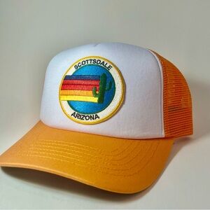 Custom Trucker Hat with embroidered patch. Aviator inspired, Scottsdale.